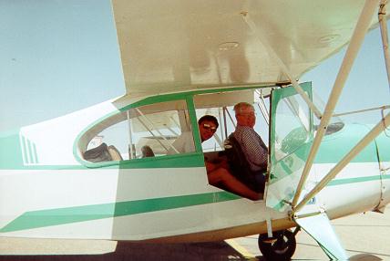 [Picture of me and Randy's dad in Aeronca Champ]
