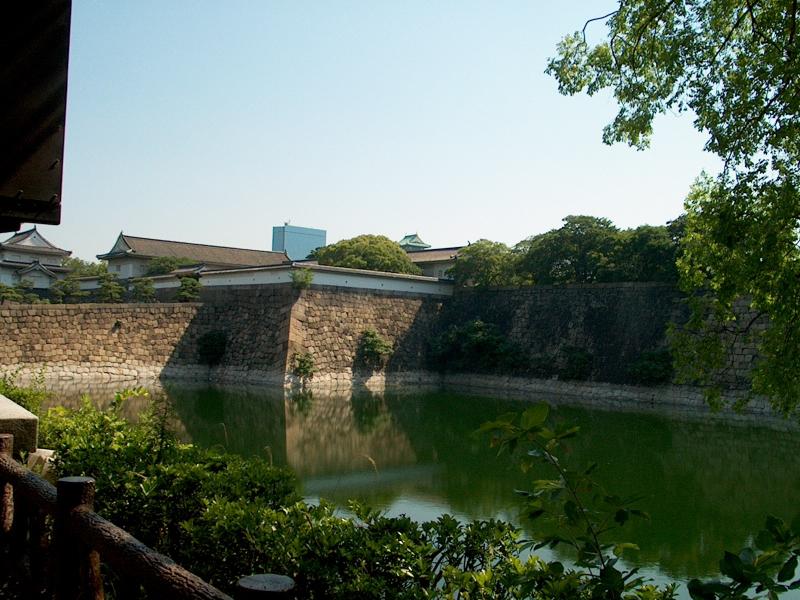 The larger moat around the outer walls